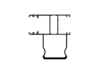 Parante de hoja reforzado curvo
( Jxx = 39,4 cm4 ) / ( Jyy = 98,2 cm4)